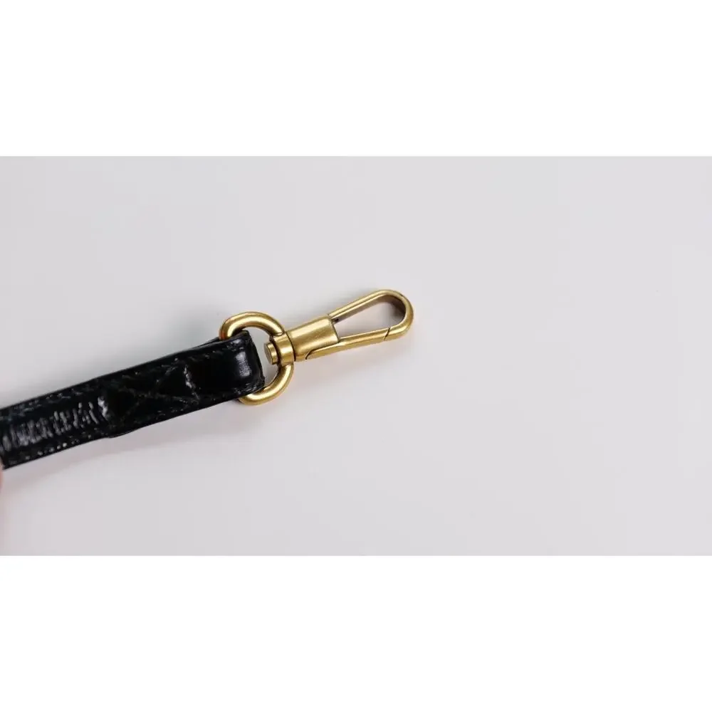 Yves Saint Laurent (YSL) Vintage Black Leather Dog Leash